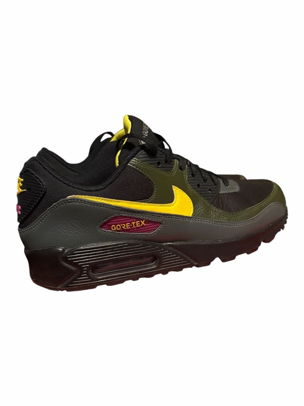 Nike Olive Green & Yellow Air Max GORE-TEX Yellow cargo khaki Sneakers Mens 9.5